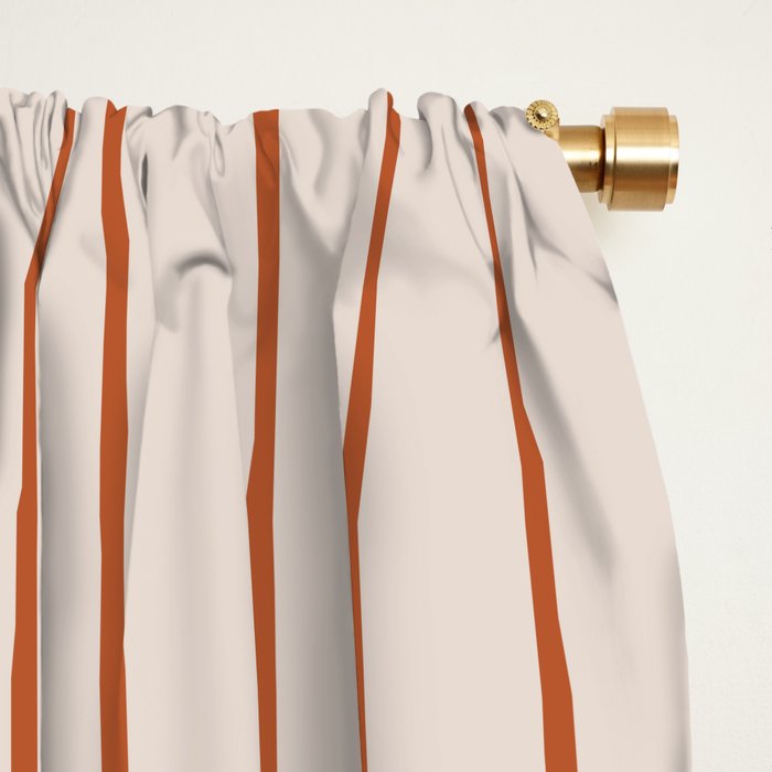 Minimal Geometric Pattern - Coral Window Curtain Gallery Image 2