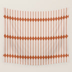 Minimal Geometric Pattern - Coral Wall Tapestry Gallery Image 4