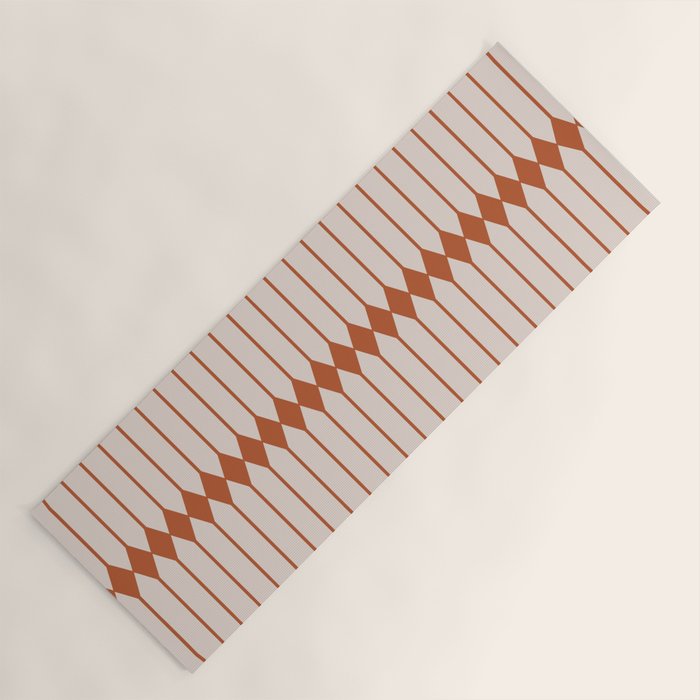 Minimal Geometric Pattern - Coral Yoga Mat Gallery Image 1