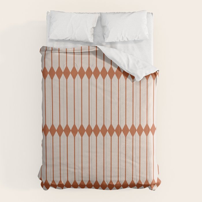 Minimal Geometric Pattern - Coral Comforter Gallery Image 1