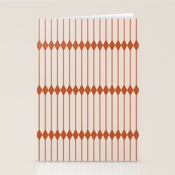 Minimal Geometric Pattern - Coral Stationery Card Gallery Image 1
