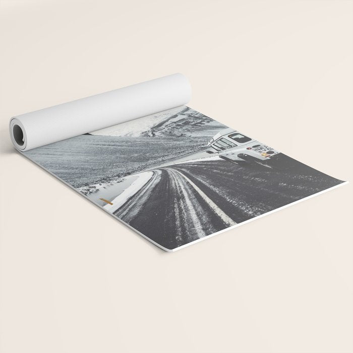 on the road in iceland Yoga Mat Gallery Image 2