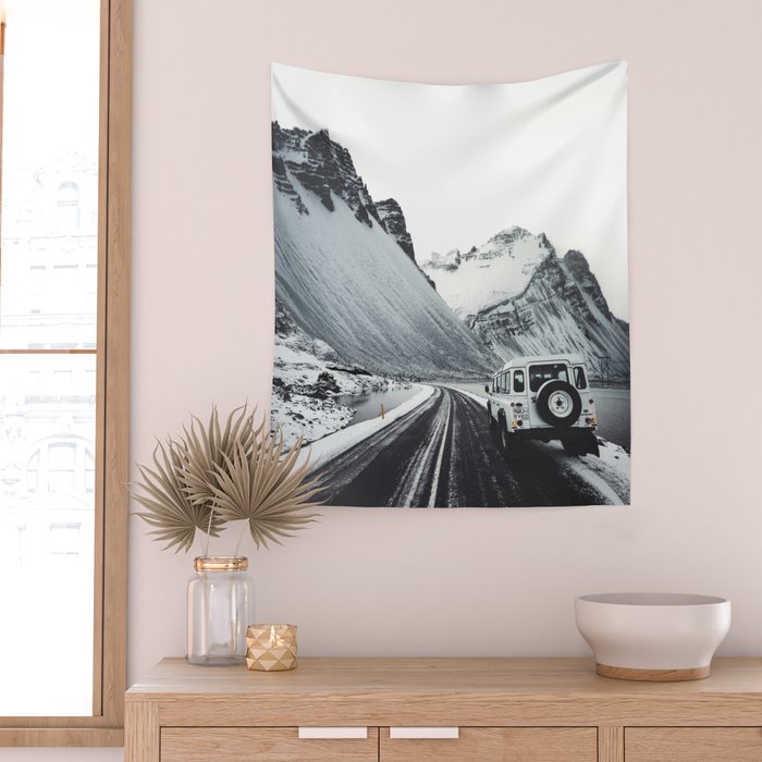 on the road in iceland Wall Tapestry Gallery Image 2