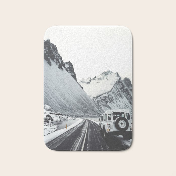 on the road in iceland Bath Mat Gallery Image 1