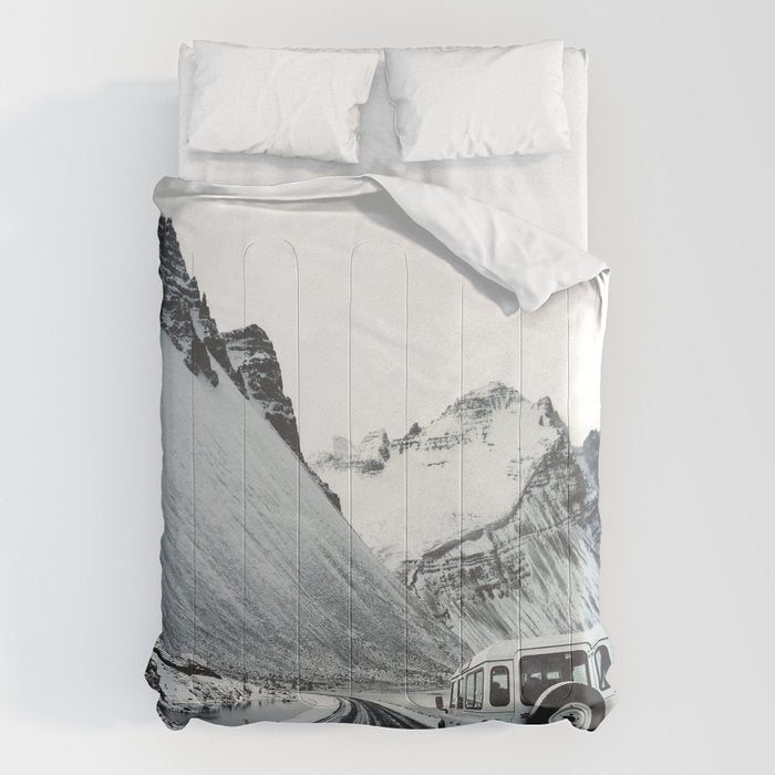 on the road in iceland Comforter Gallery Image 1
