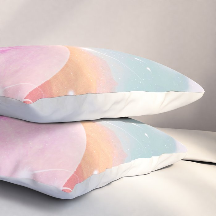 Pink Moon Landscape Pillow Sham Gallery Image 3