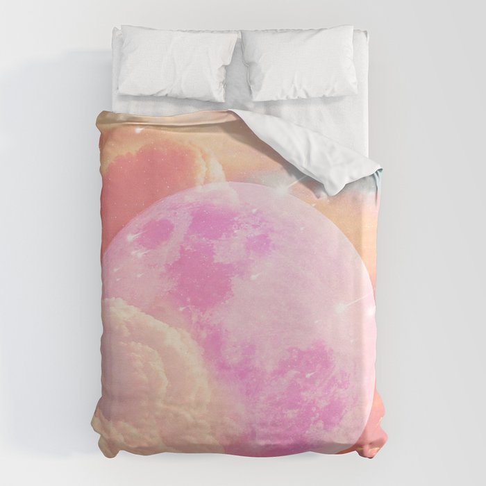 Pink Moon Landscape Duvet Cover Gallery Image 6
