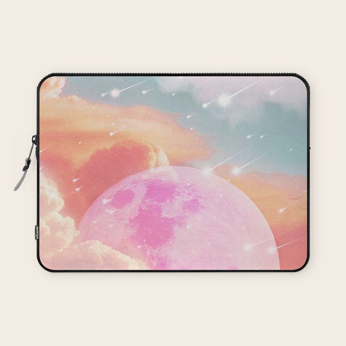 Pink Moon Landscape Laptop Sleeve Gallery Image 1