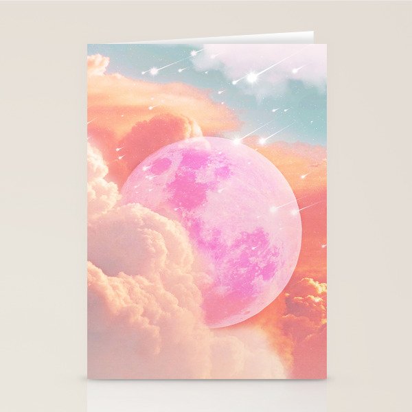 Pink Moon Landscape Stationery Card Gallery Image 2