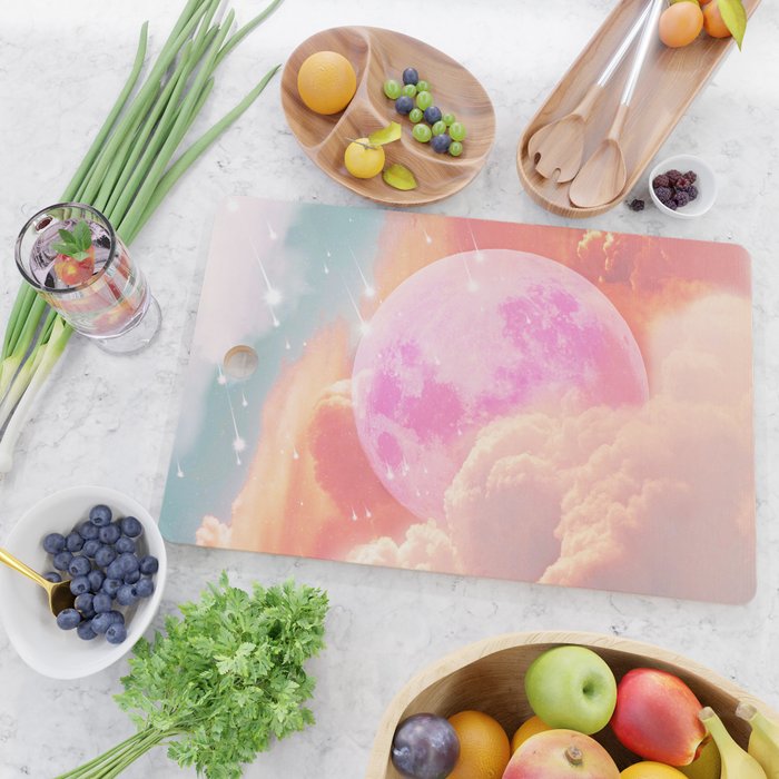 Pink Moon Landscape Cutting Board Gallery Image 2