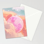 Pink Moon Landscape Stationery Card Gallery Image 2