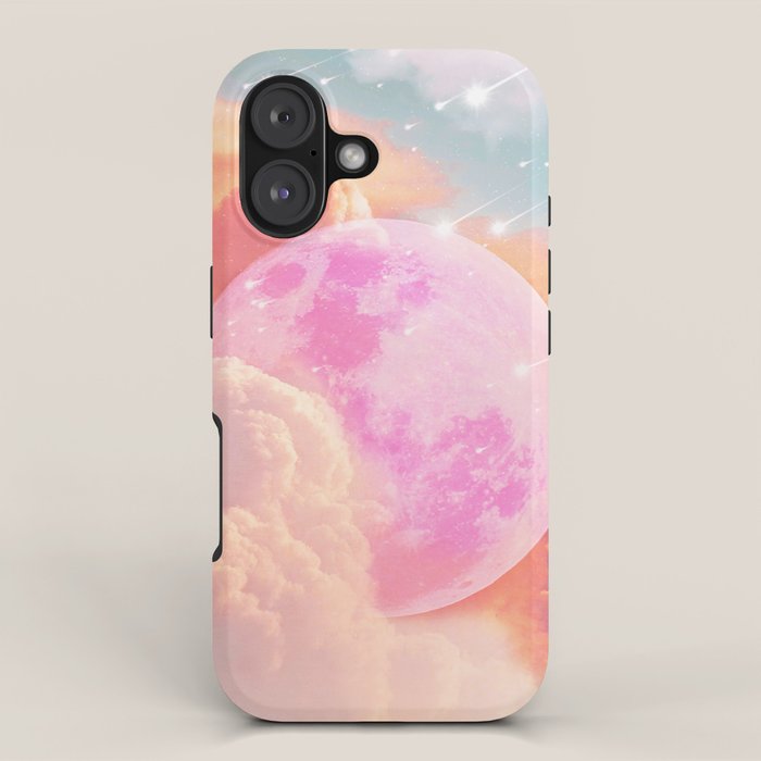 Pink Moon Landscape iPhone Case Gallery Image 1