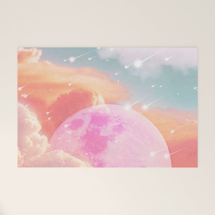 Pink Moon Landscape Welcome Mat Gallery Image 1