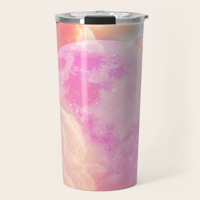 Pink Moon Landscape Travel Mug Gallery Image 1