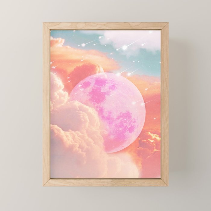 Pink Moon Landscape Mini Art Print Gallery Image 1