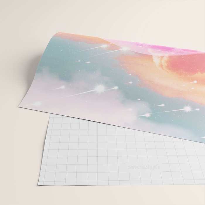 Pink Moon Landscape Wrapping Paper Gallery Image 2