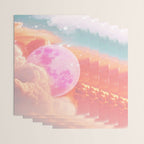 Pink Moon Landscape Wrapping Paper Gallery Image 3