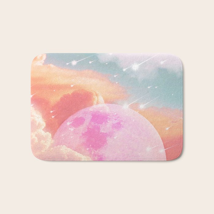 Pink Moon Landscape Bath Mat Gallery Image 1