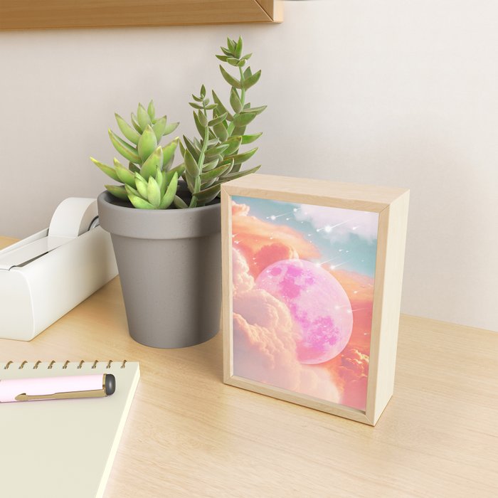 Pink Moon Landscape Mini Art Print Gallery Image 2