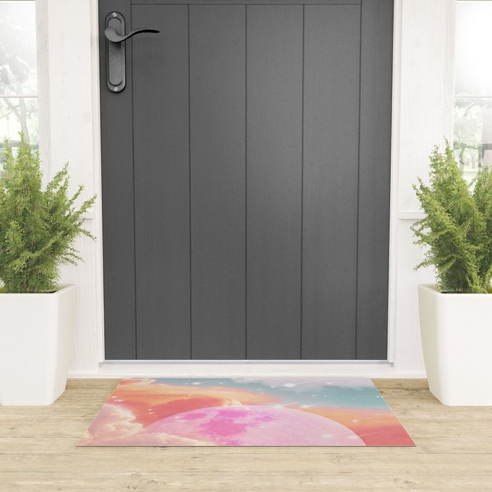 Pink Moon Landscape Welcome Mat Gallery Image 3