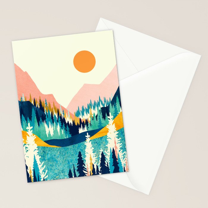 Summer Valley Vista Stationery Card Gallery Image 2