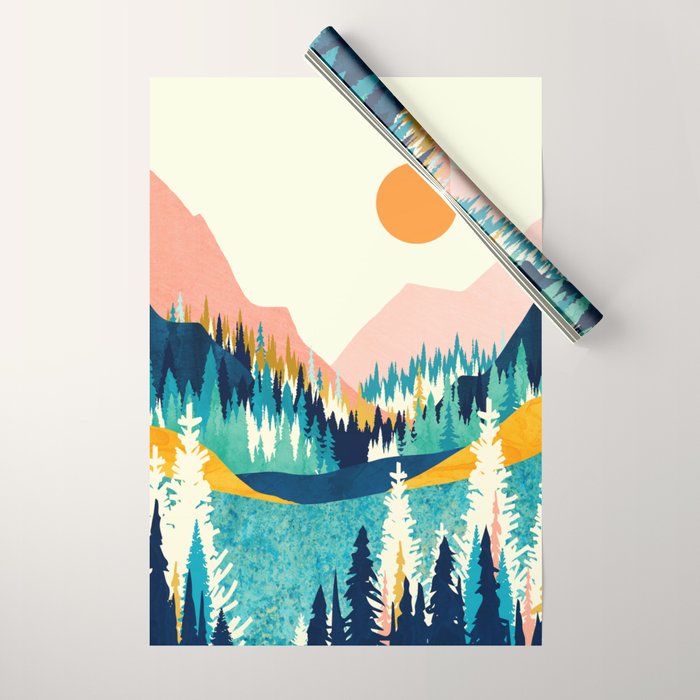Summer Valley Vista Wrapping Paper Gallery Image 1