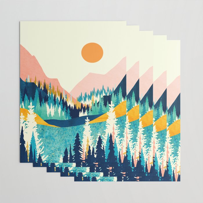 Summer Valley Vista Wrapping Paper Gallery Image 3