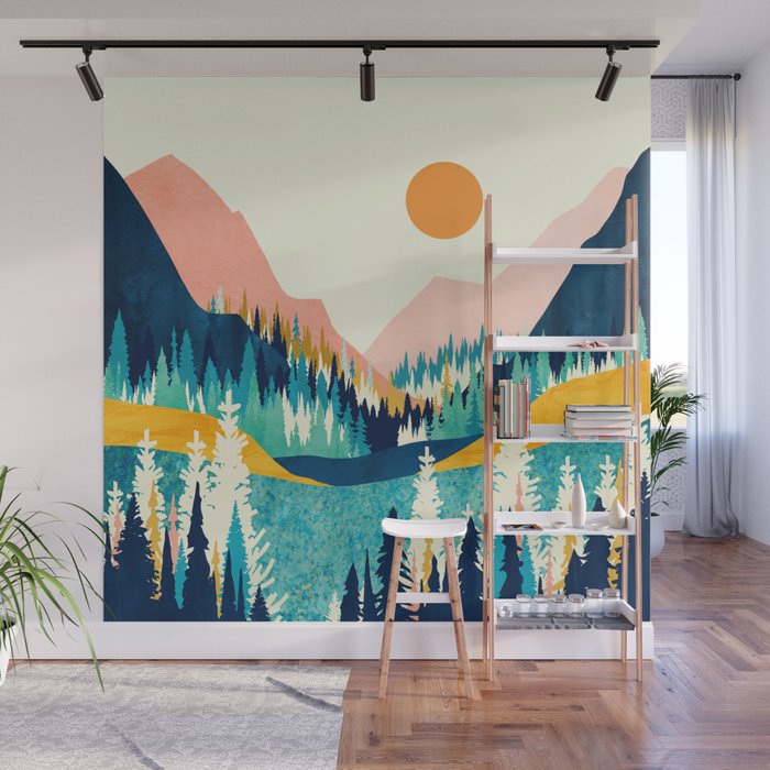 Summer Valley Vista Wall Mural Gallery Image 1