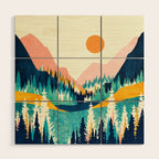 Summer Valley Vista Wood Wall Art Gallery Image 1