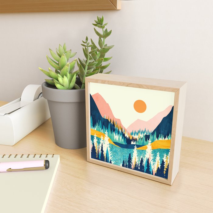 Summer Valley Vista Mini Art Print Gallery Image 2