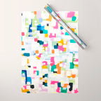 A Thousand Springs Blooming #2 Fun Colorful Abstract Painting by Ejaaz Haniff Wrapping Paper Gallery Image 1