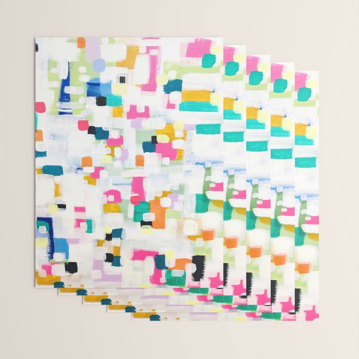 A Thousand Springs Blooming #2 Fun Colorful Abstract Painting by Ejaaz Haniff Wrapping Paper Gallery Image 3