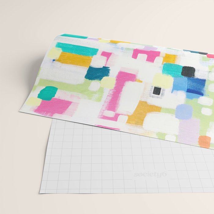 A Thousand Springs Blooming #2 Fun Colorful Abstract Painting by Ejaaz Haniff Wrapping Paper Gallery Image 2