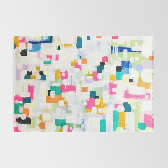A Thousand Springs Blooming #2 Fun Colorful Abstract Painting by Ejaaz Haniff Rug Gallery Image 2