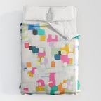 A Thousand Springs Blooming #2 Fun Colorful Abstract Painting by Ejaaz Haniff Duvet Cover Gallery Image 6