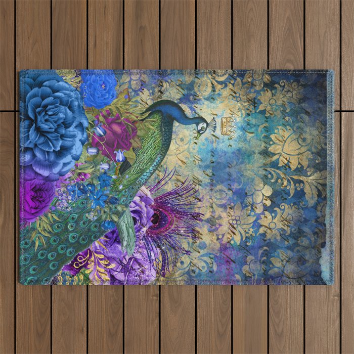 Feather Peacock 20 Outdoor Rug Gallery Image 1