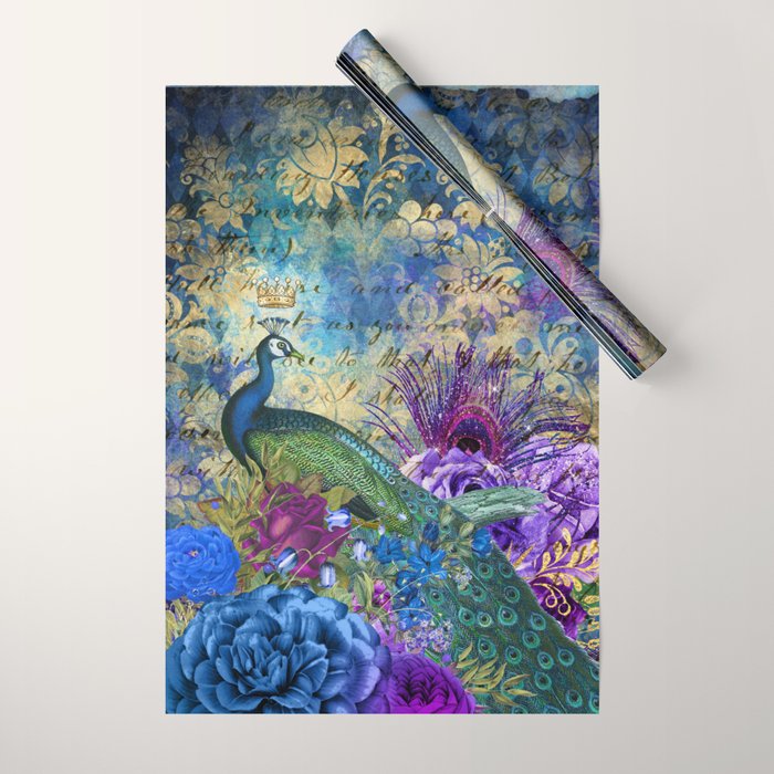 Feather Peacock 20 Wrapping Paper Gallery Image 1