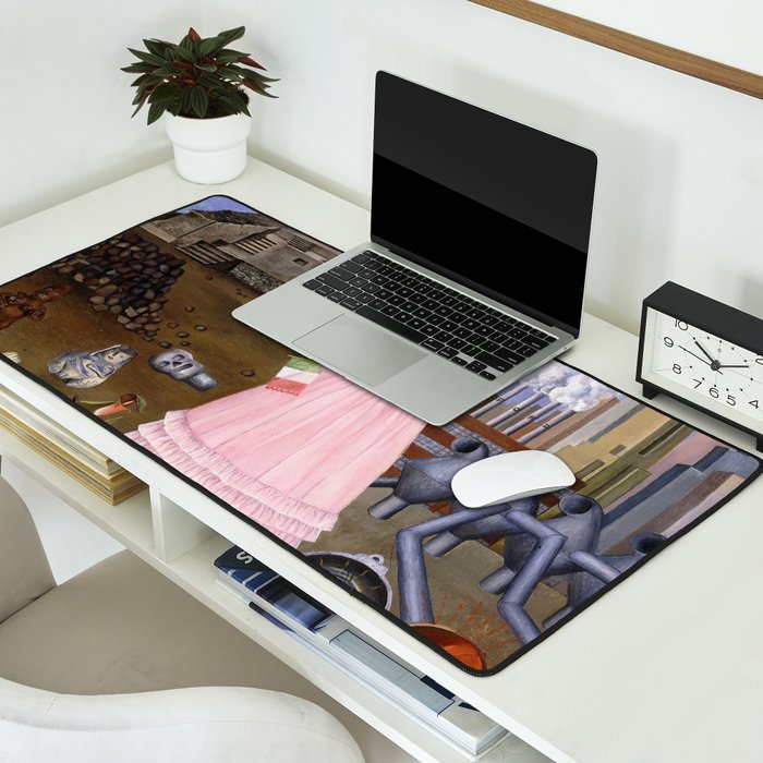 Frida Kahlo Self-portrait on the border line between Mexico and the United States, 1932 Desk Mat Gallery Image 2