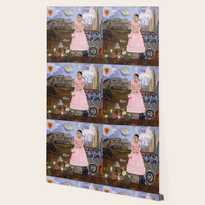 Frida Kahlo Self-portrait on the border line between Mexico and the United States, 1932 Wallpaper Gallery Image 2