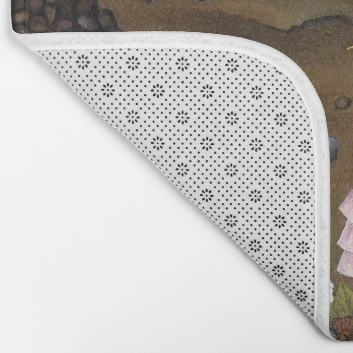 Frida Kahlo Self-portrait on the border line between Mexico and the United States, 1932 Bath Mat Gallery Image 2