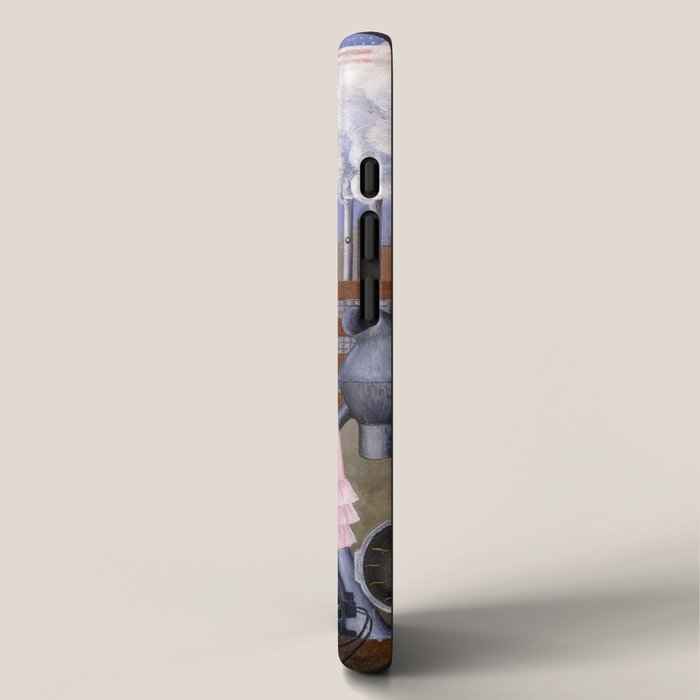 Frida Kahlo Self-portrait on the border line between Mexico and the United States, 1932 iPhone Case Gallery Image 2