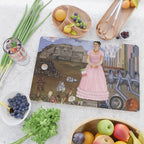 Frida Kahlo Self-portrait on the border line between Mexico and the United States, 1932 Cutting Board Gallery Image 2