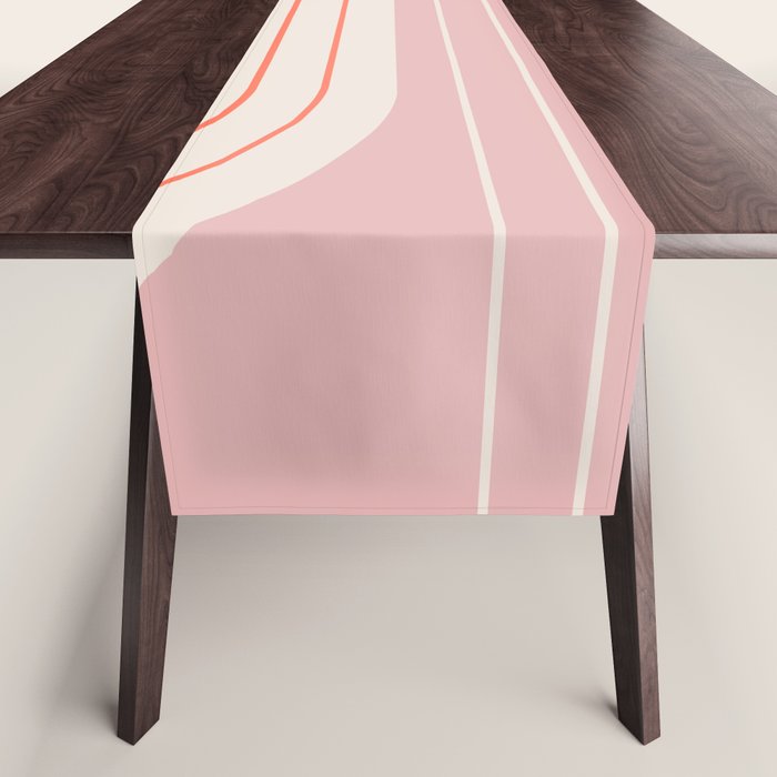 Two Tone Line Curvature XIX Table Runner Gallery Image 1