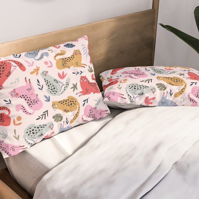 Wild cats Pillow Sham Gallery Image 2
