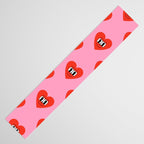 Funny retro love heart cartoon pattern Table Runner Gallery Image 3