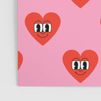 Funny retro love heart cartoon pattern Poster Gallery Image 3