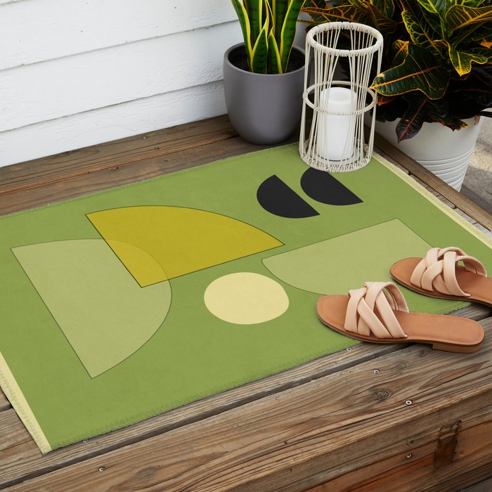 Modern Abstract Minimal Shapes 154 Outdoor Rug Gallery Image 2