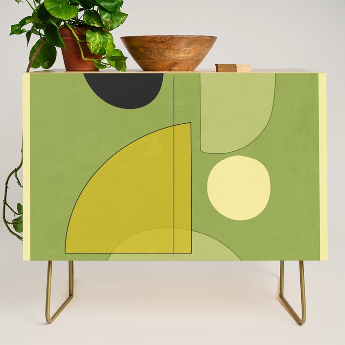 Modern Abstract Minimal Shapes 154 Credenza Gallery Image 1