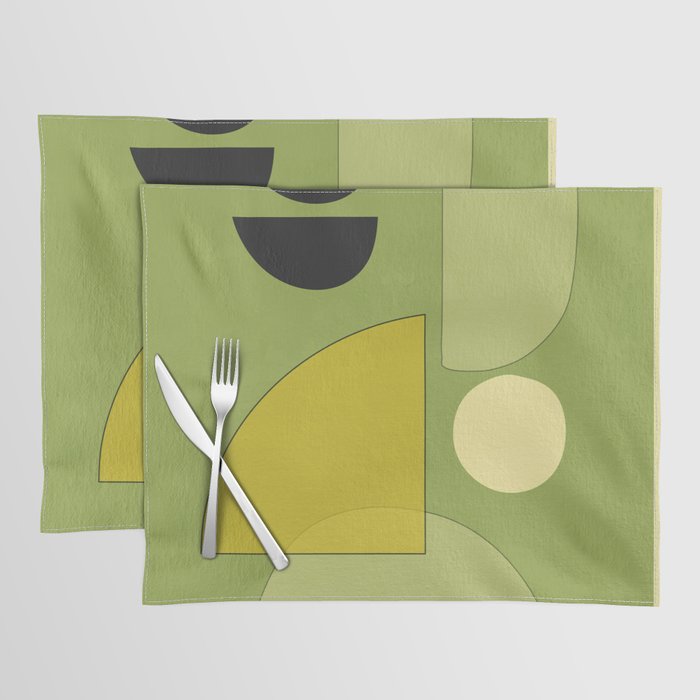 Modern Abstract Minimal Shapes 154 Placemat Gallery Image 1