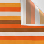 70s Fine Stripes in Retro Orange and Brown Wall Tapestry Gallery Image 3
